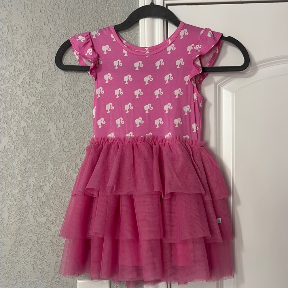 Girls Pink Ruffle Tulle Dress